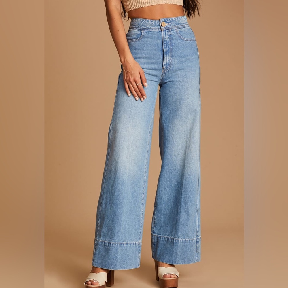 FREE PEOPLE TALIA WIDE LEG JEANS | size 27